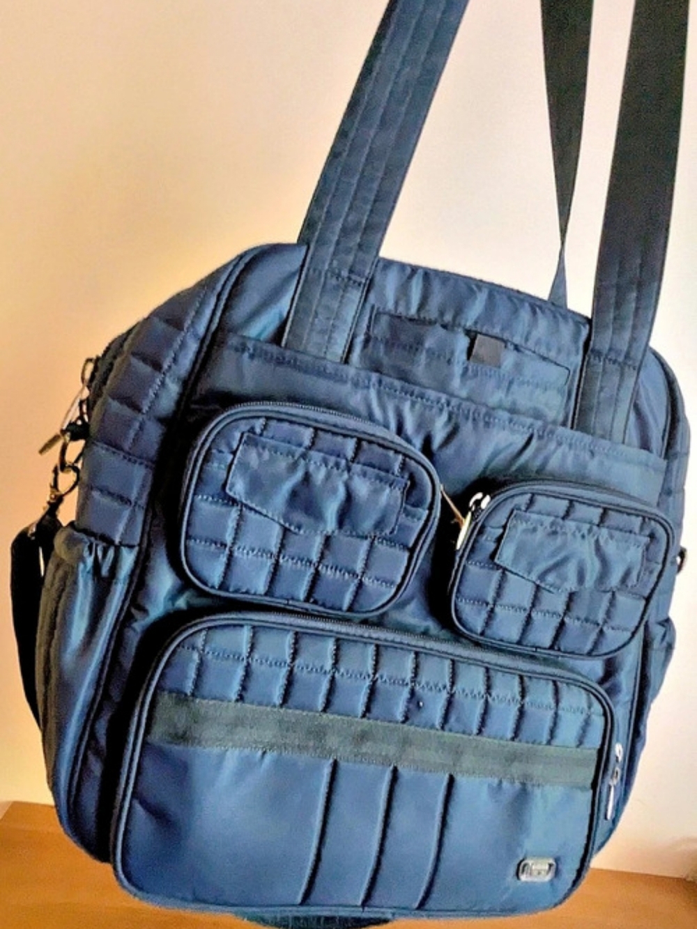 Lug Puddle Jumper Tote Bag Quilted Shoulder Bag in Blue. NWOT
